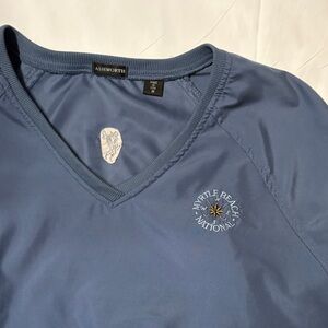 Ashworth Steel Blue V-Neck Preppy Men’s Golf Shirt Size M Made in USA.